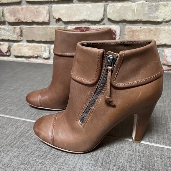 plenty by tracy reese Natalya High Heel Brown Bootie Ankle Boot Nib 8 38.5 - Picture 1 of 13